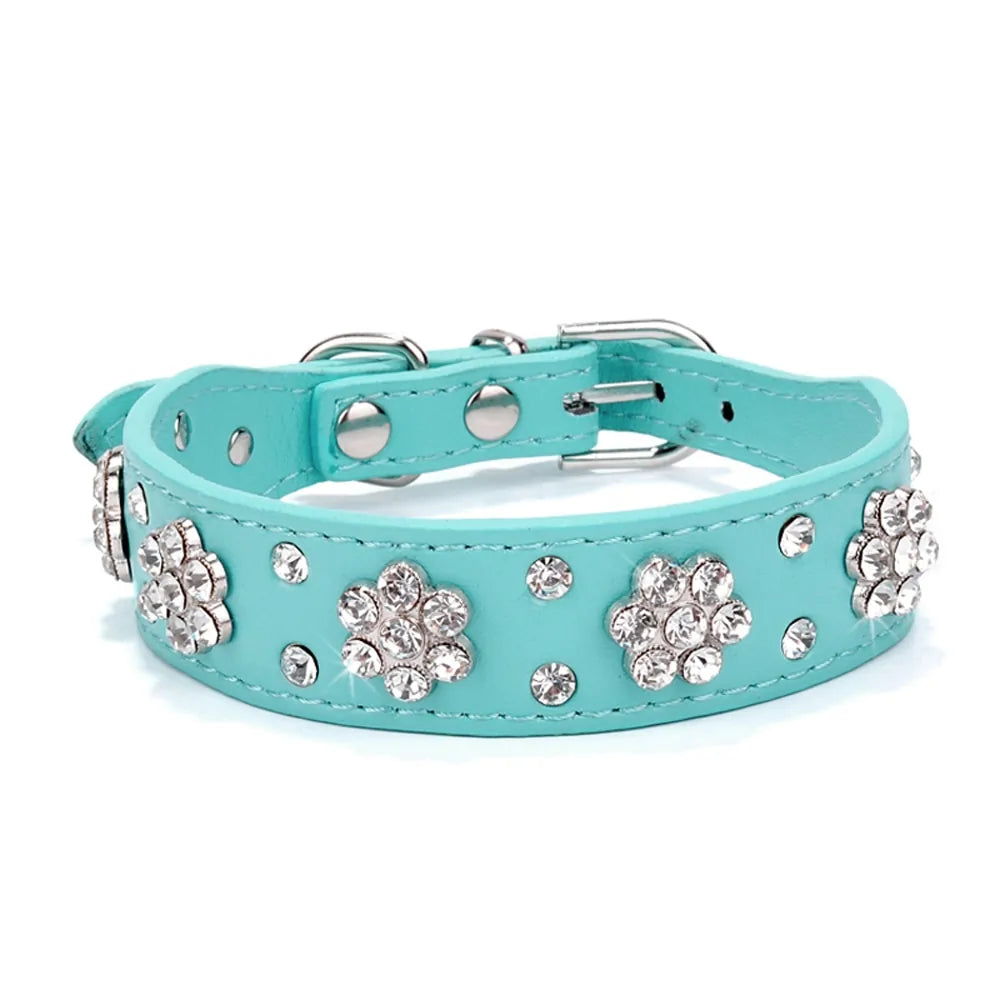 Chic Leather Bowknot Pet Collar