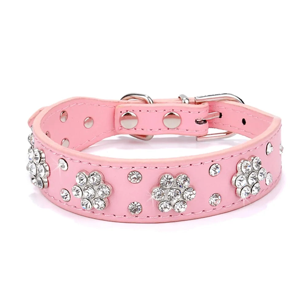 Chic Leather Bowknot Pet Collar