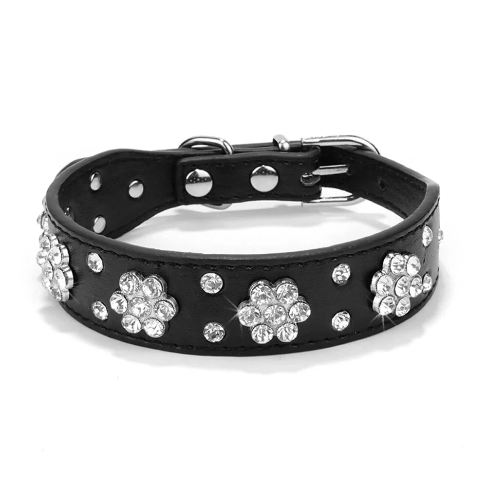 Chic Leather Bowknot Pet Collar