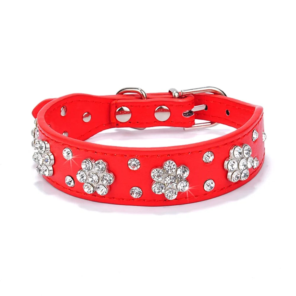 Chic Leather Bowknot Pet Collar