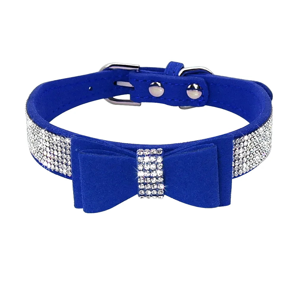 Chic Leather Bowknot Pet Collar