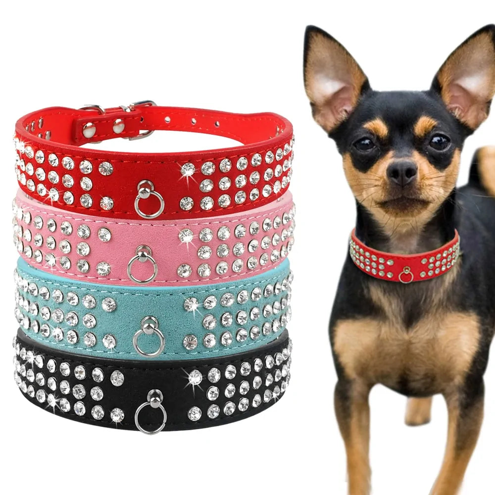 Chic Leather Bowknot Pet Collar